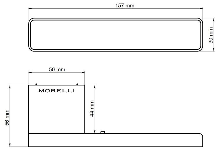 Дверные ручки Morelli NEW ENGLAND MH-63-S50 BL на скрытой прямоугольной розетке с фиксатором